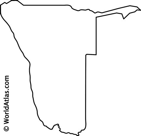 namibia map outline